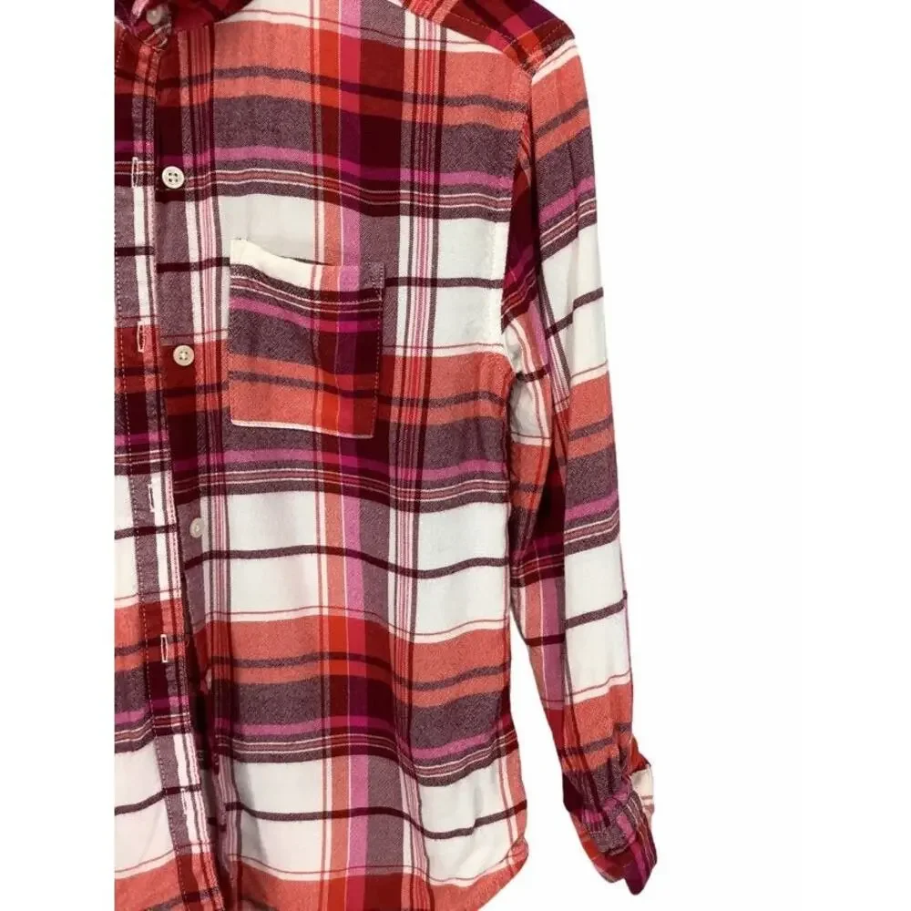 Old Navy Plaid L/S Button Down Shirt Medium 8